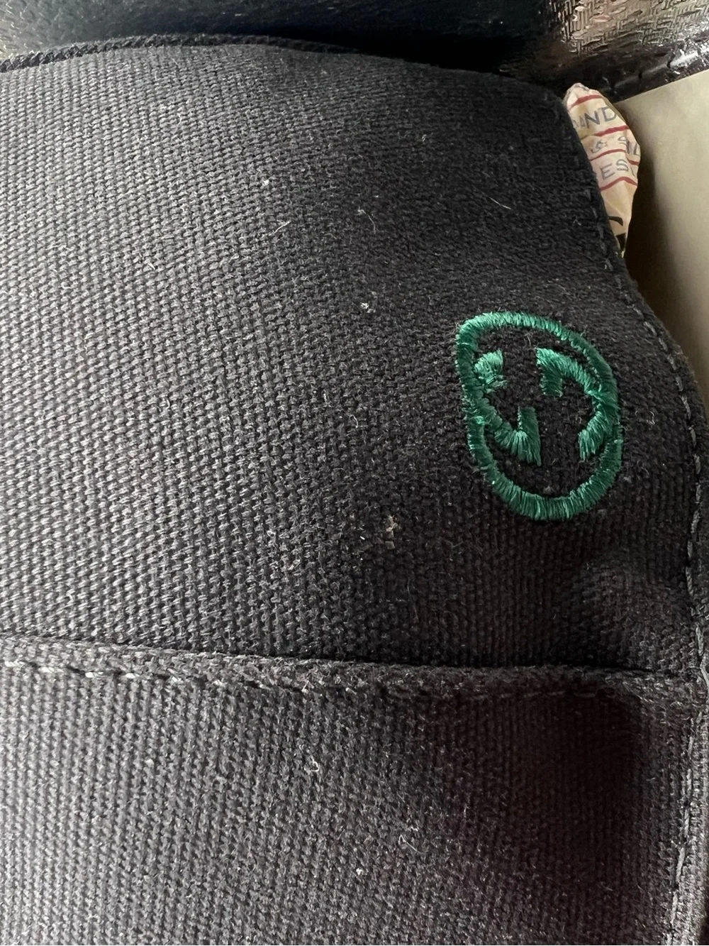 Gucci White Hat with Black Trim